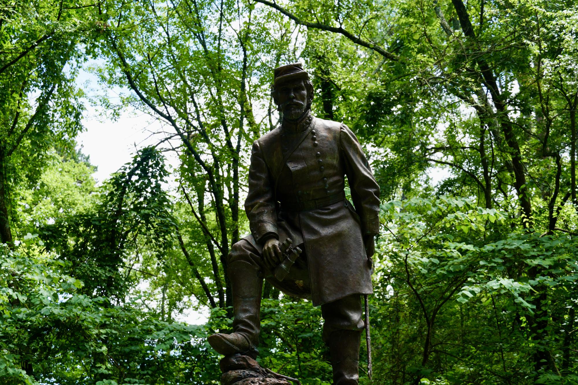 close up of bronze statue